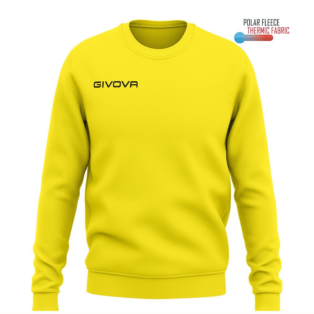 sudadera givova one cuello redondo amarillo