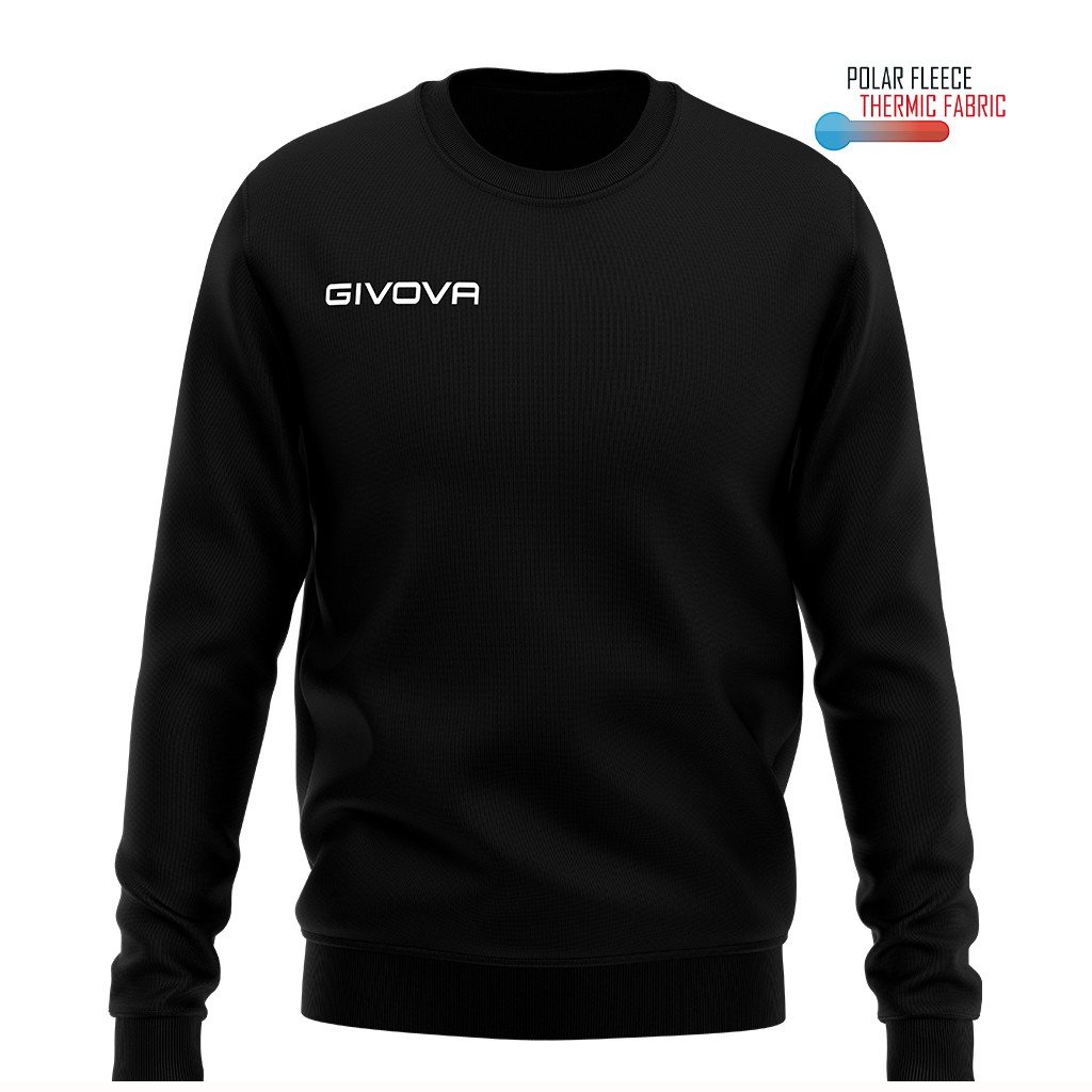 sudadera givova one cuello redondo negro