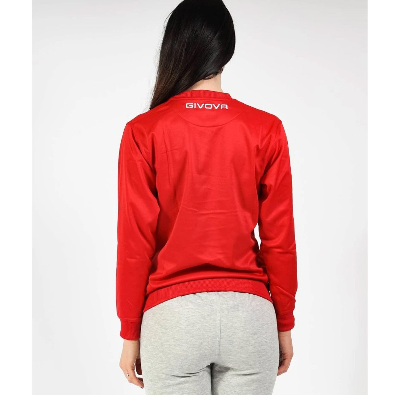 sudadera givova one cuello redondo rojo