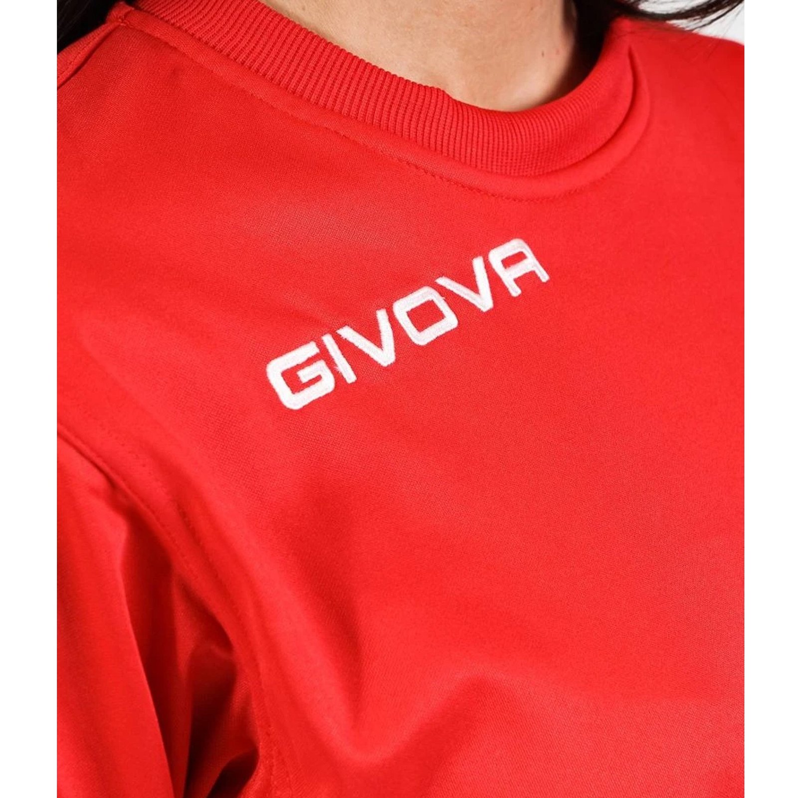 sudadera givova one cuello redondo rojo 1