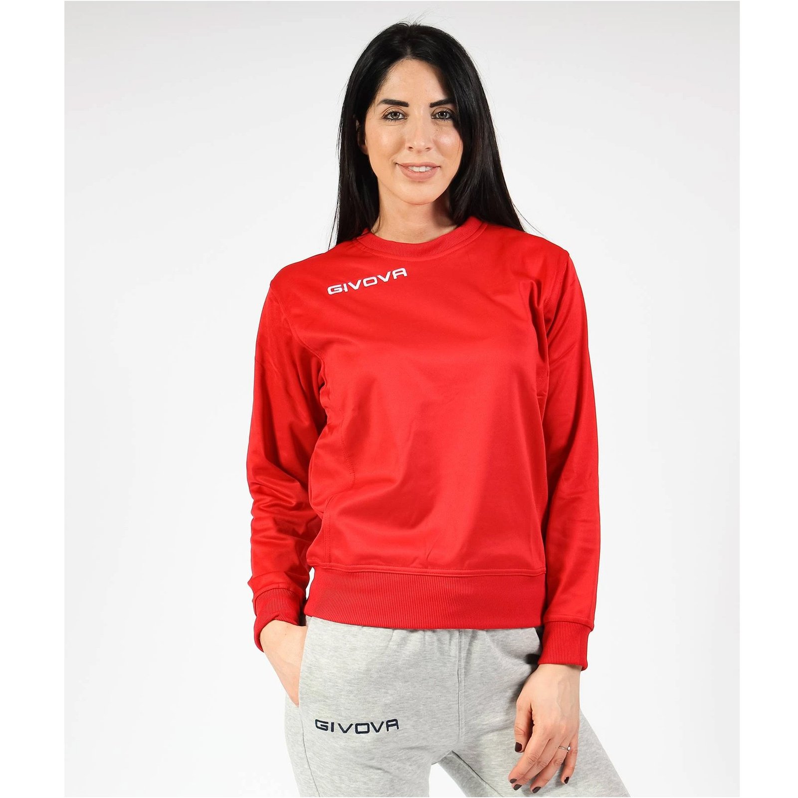 sudadera givova one cuello redondo rojo 2