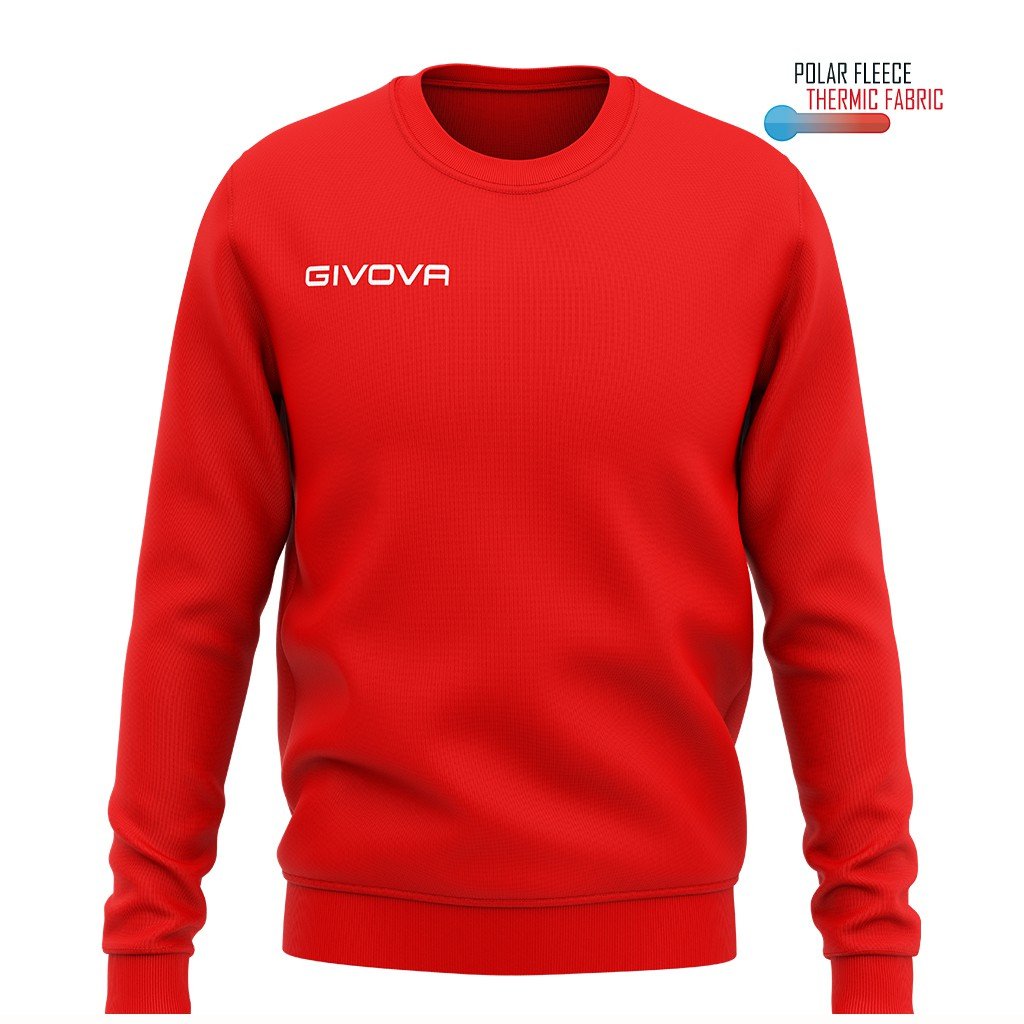 sudadera givova one cuello redondo rojo 3