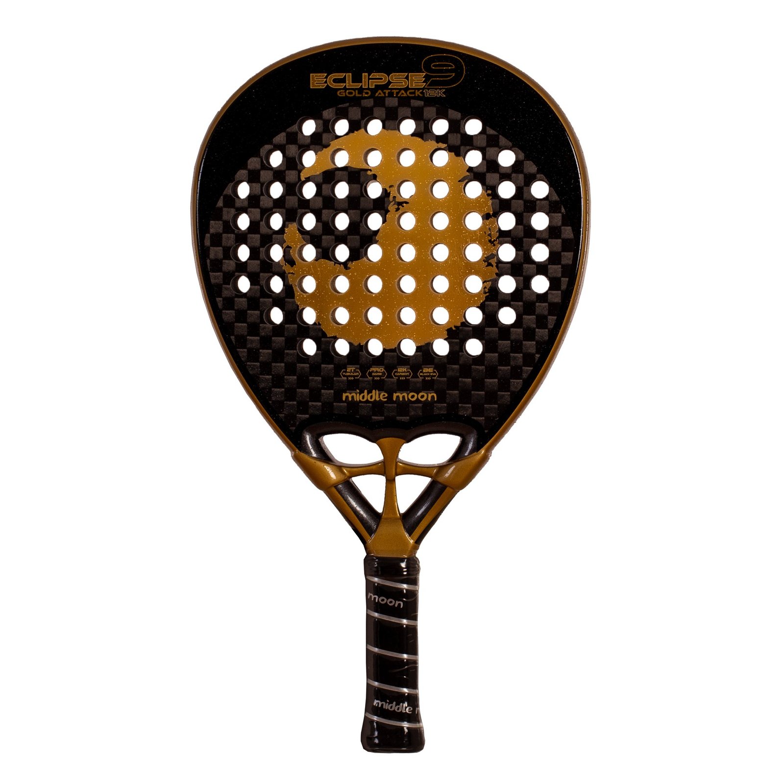 pala de pádel middle moon eclipse 9 gold attack 12k 1