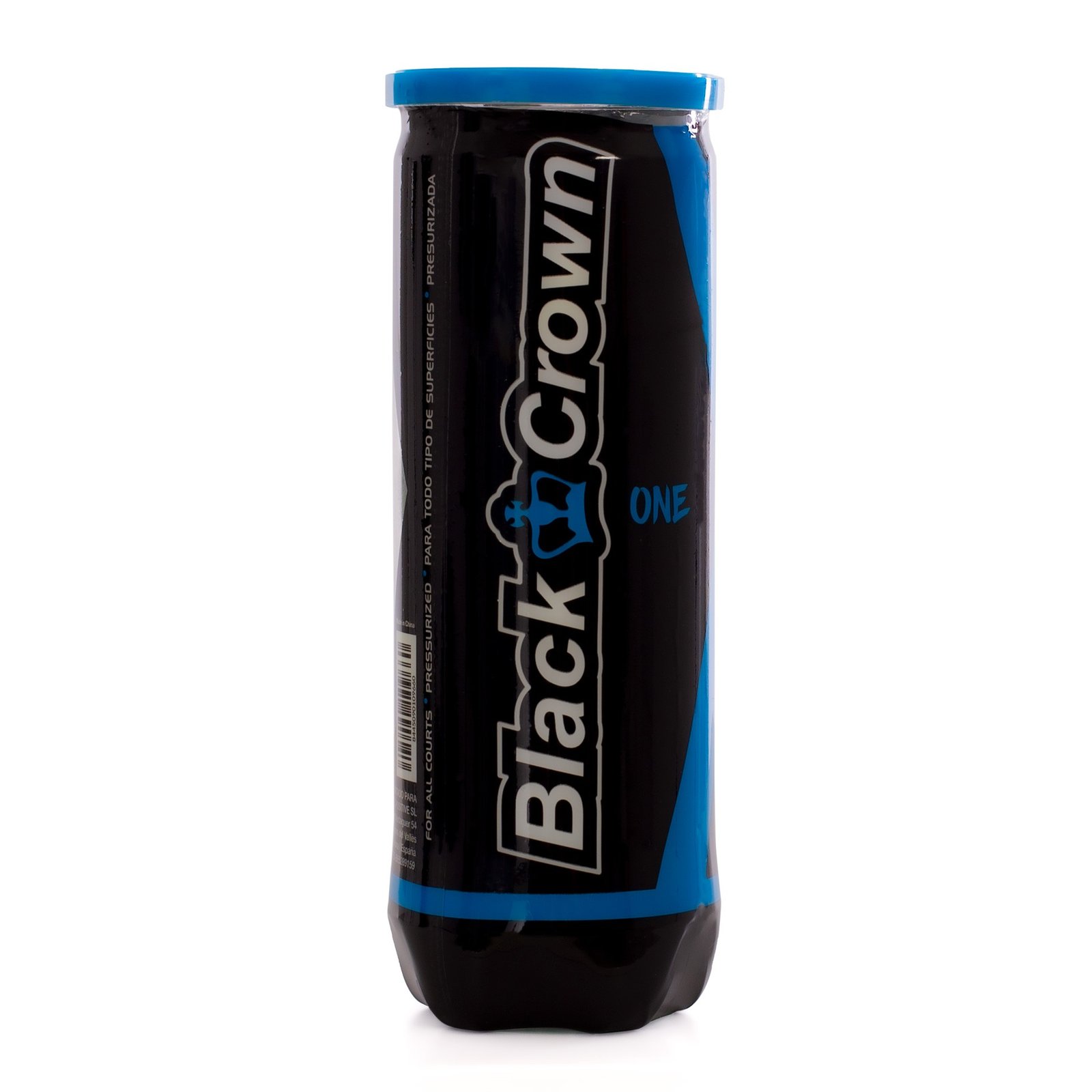 bote de 3 pelotas de pádel black crown one 3