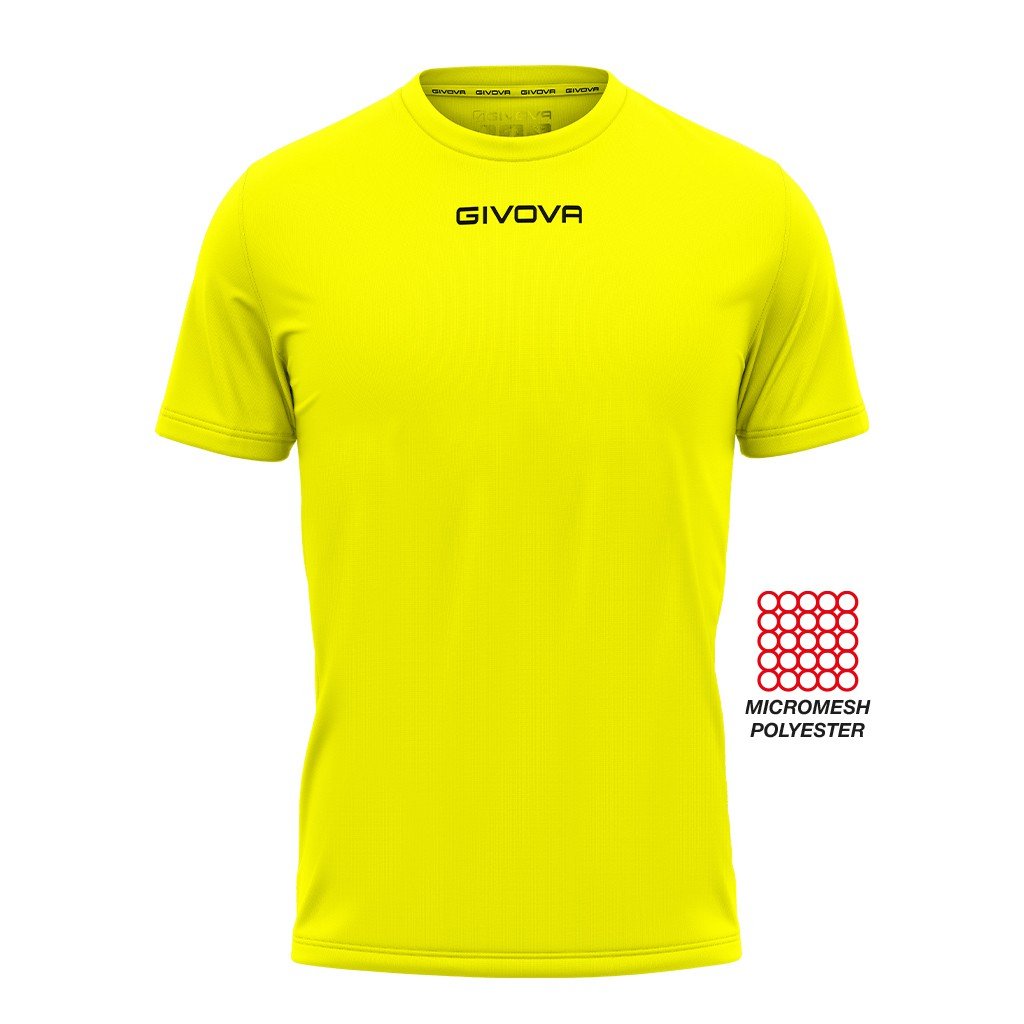 camiseta givova one microperforada amarillo flúor