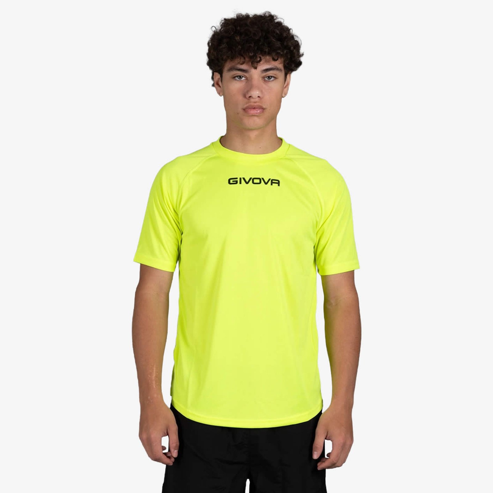 camiseta givova one microperforada amarillo flúor 1