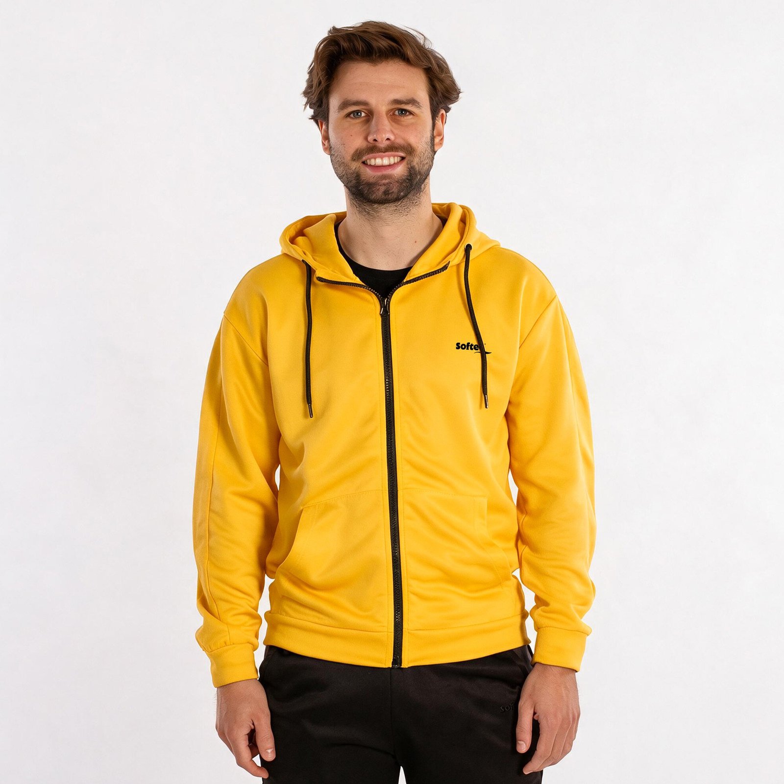 chaqueta cremallera softee elegant adulto amarillo