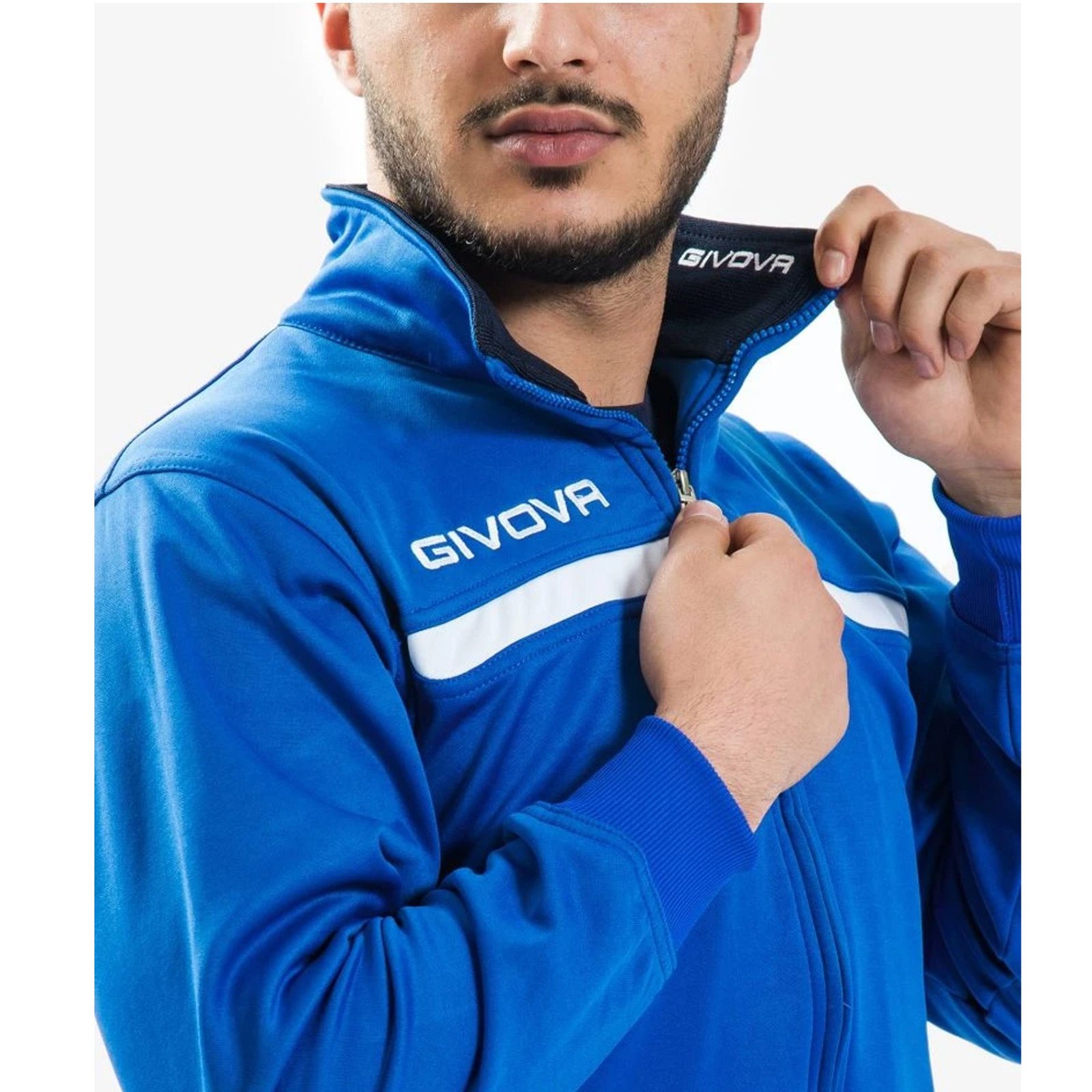 chándal givova tuta one full zip royal marino 2