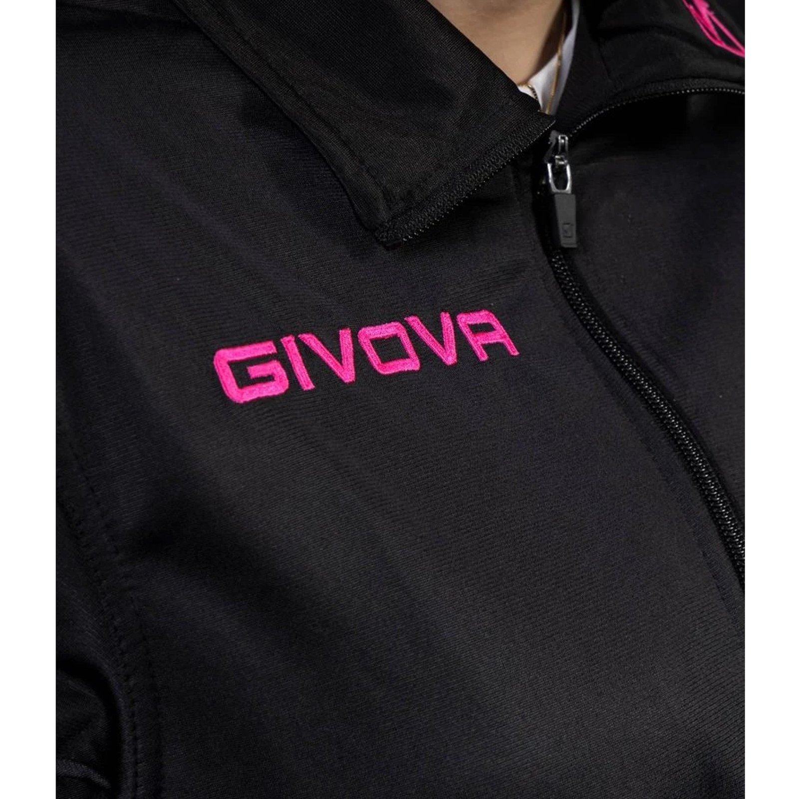 chándal givova tuta revolution fluor negro fucsia 3