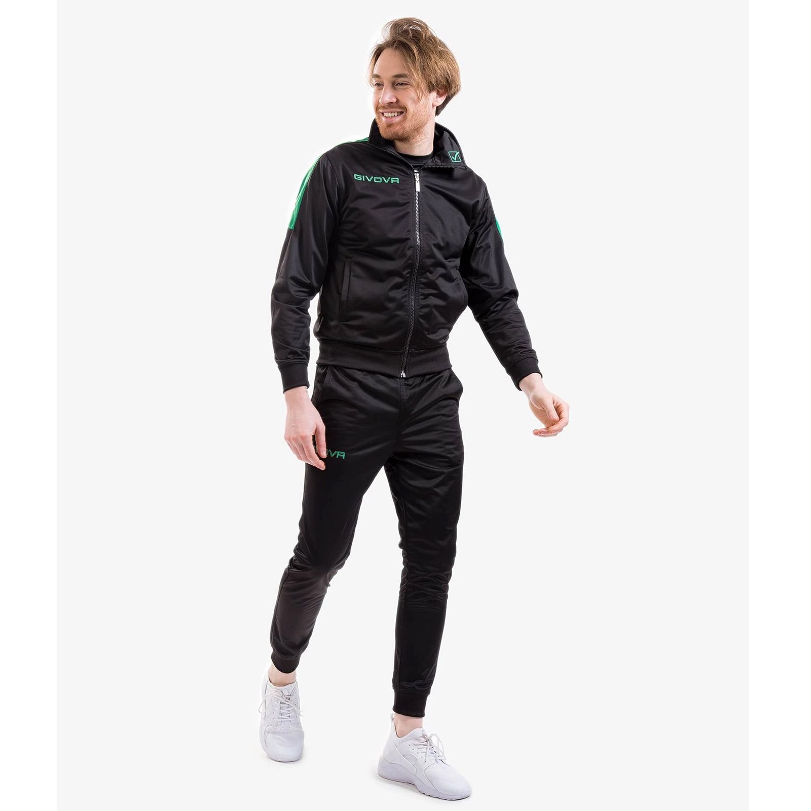 chándal givova tuta revolution negro verde 2
