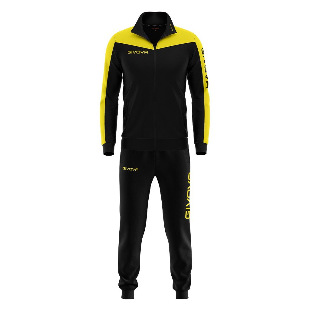 chándal givova tuta roma negro amarillo 1
