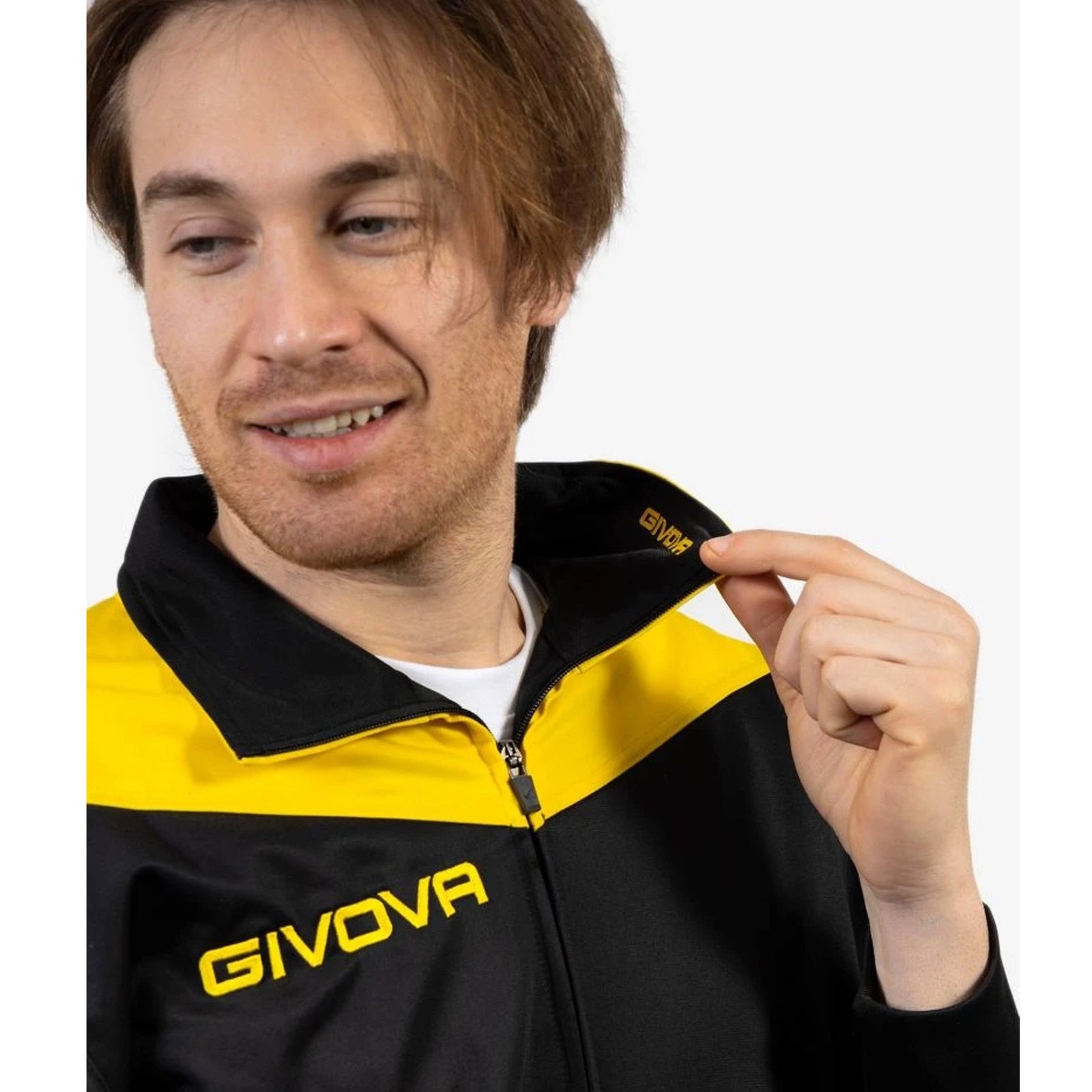chándal givova tuta roma negro amarillo 2
