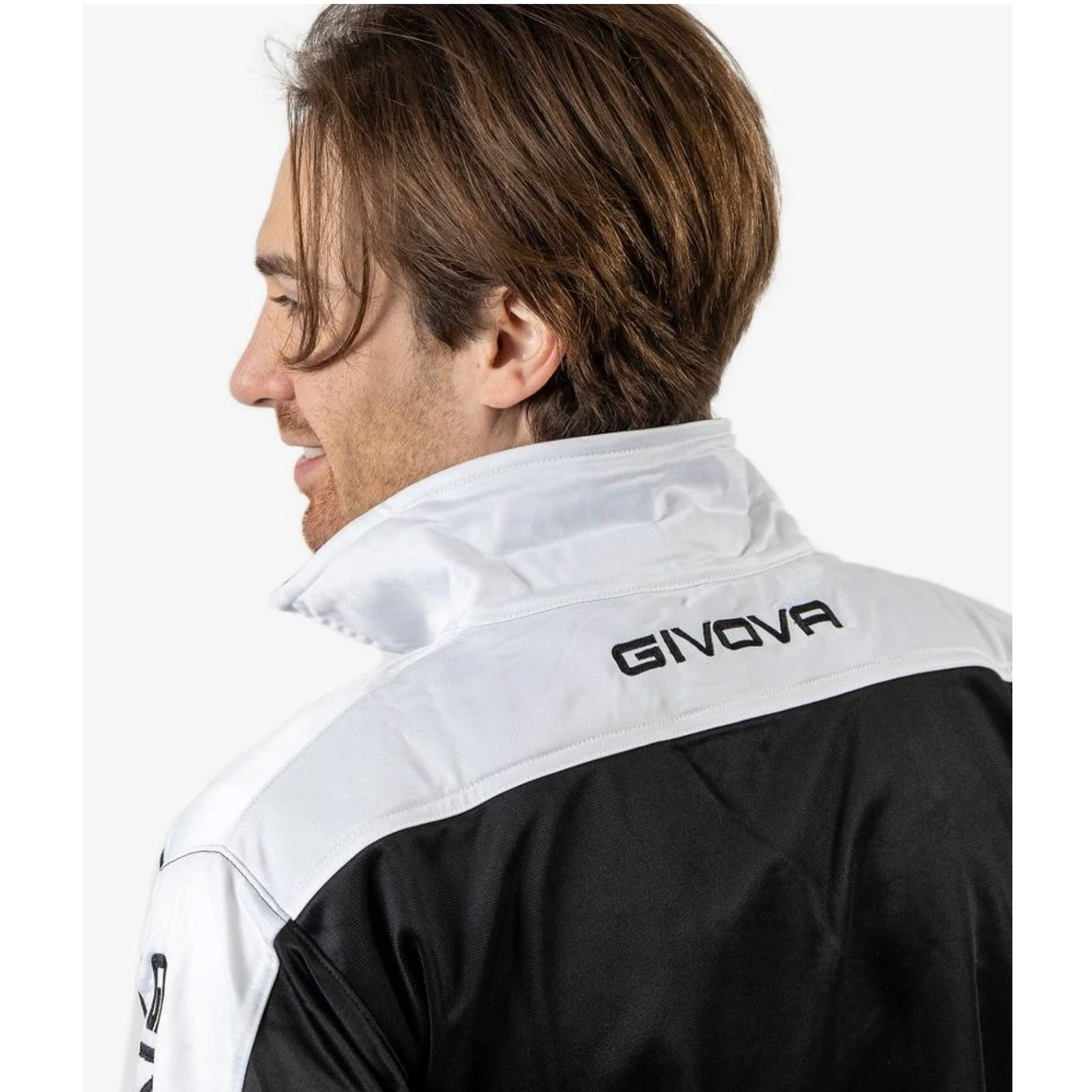 chándal givova tuta roma negro blanco 1