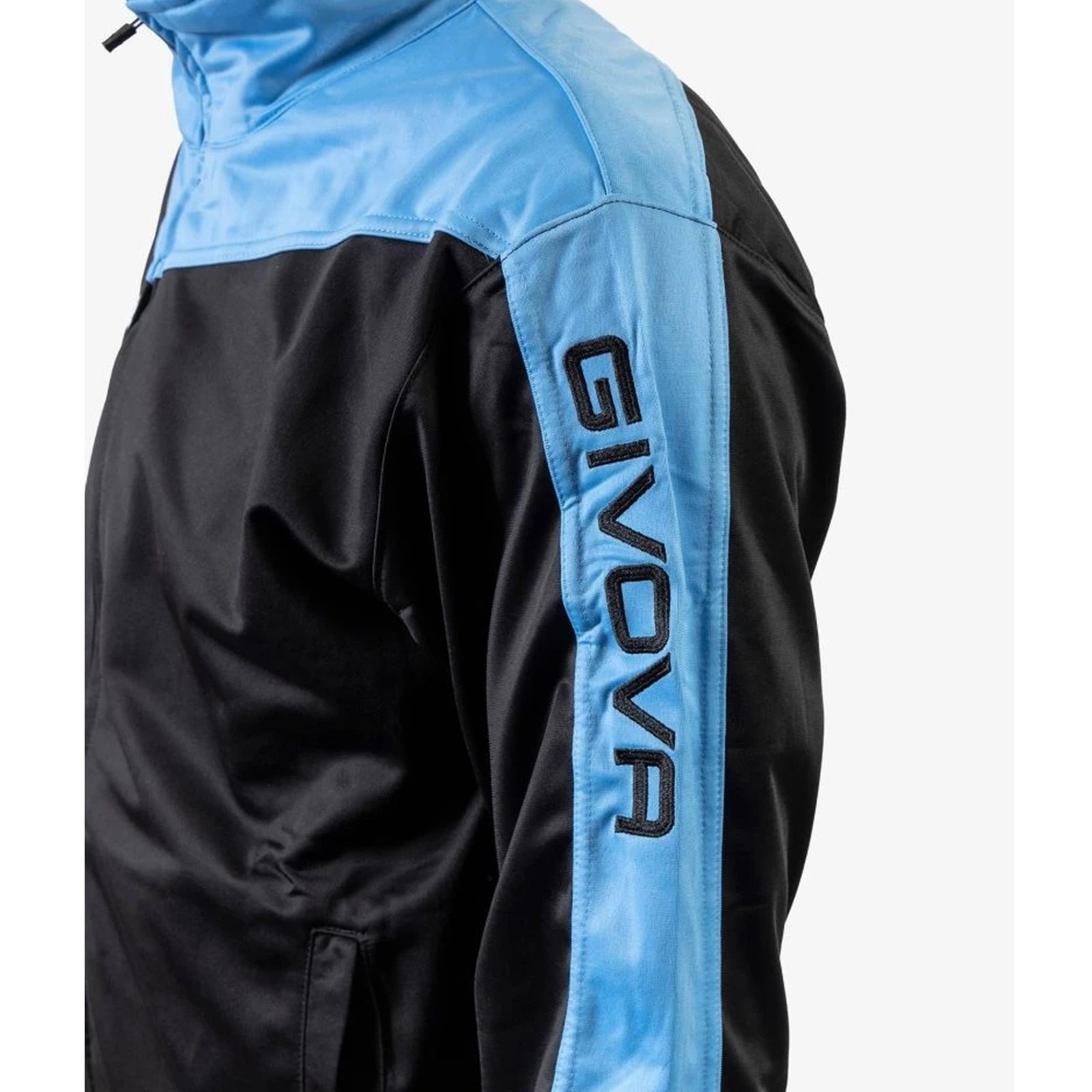 chándal givova tuta roma negro celeste 2