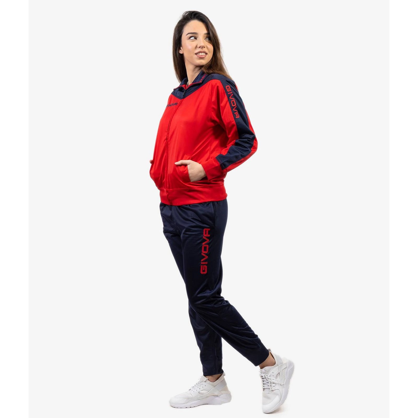 chándal givova tuta roma rojo azul 1
