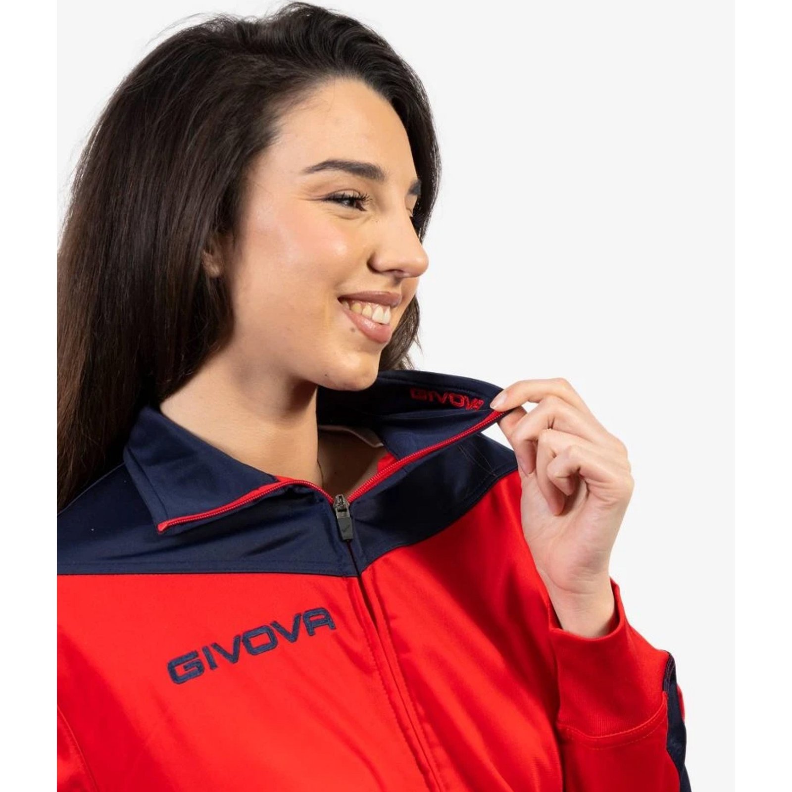 chándal givova tuta roma rojo azul 2