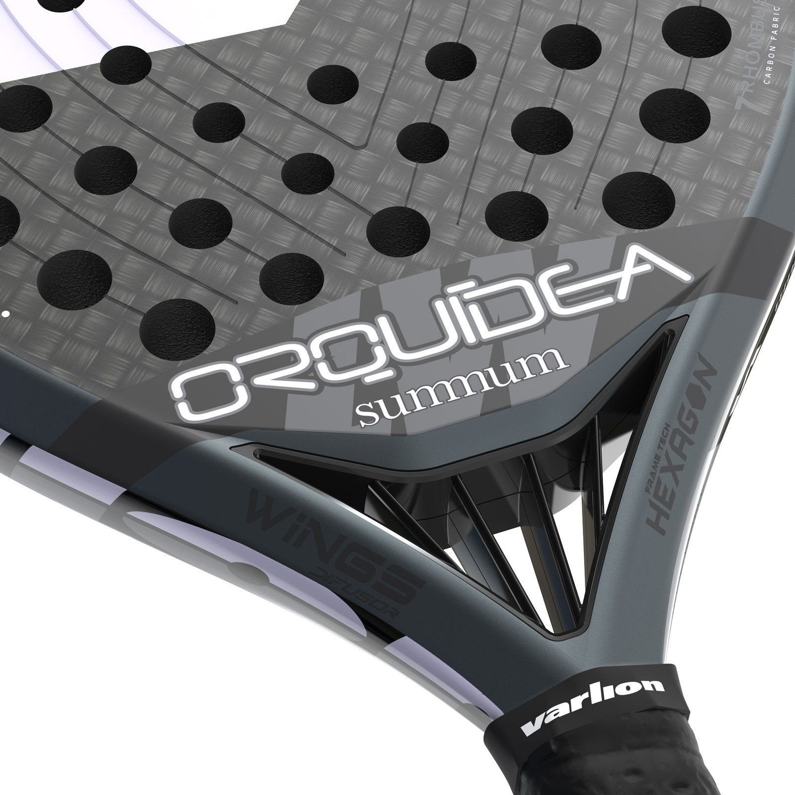 pala de pádel varlion lw carbon black orquidea 6