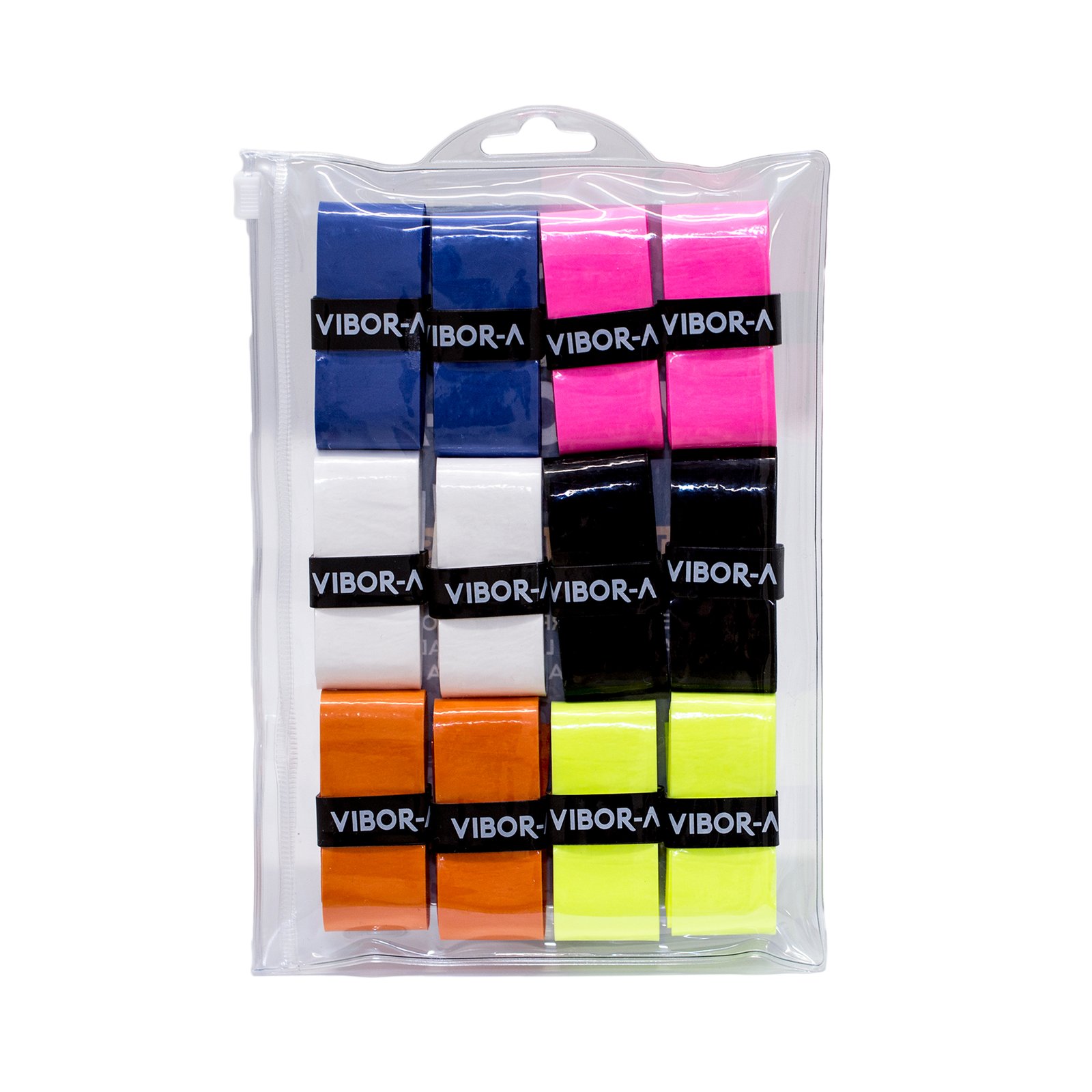 bolsa de 12 overgrips vibor-a lisos multicolor