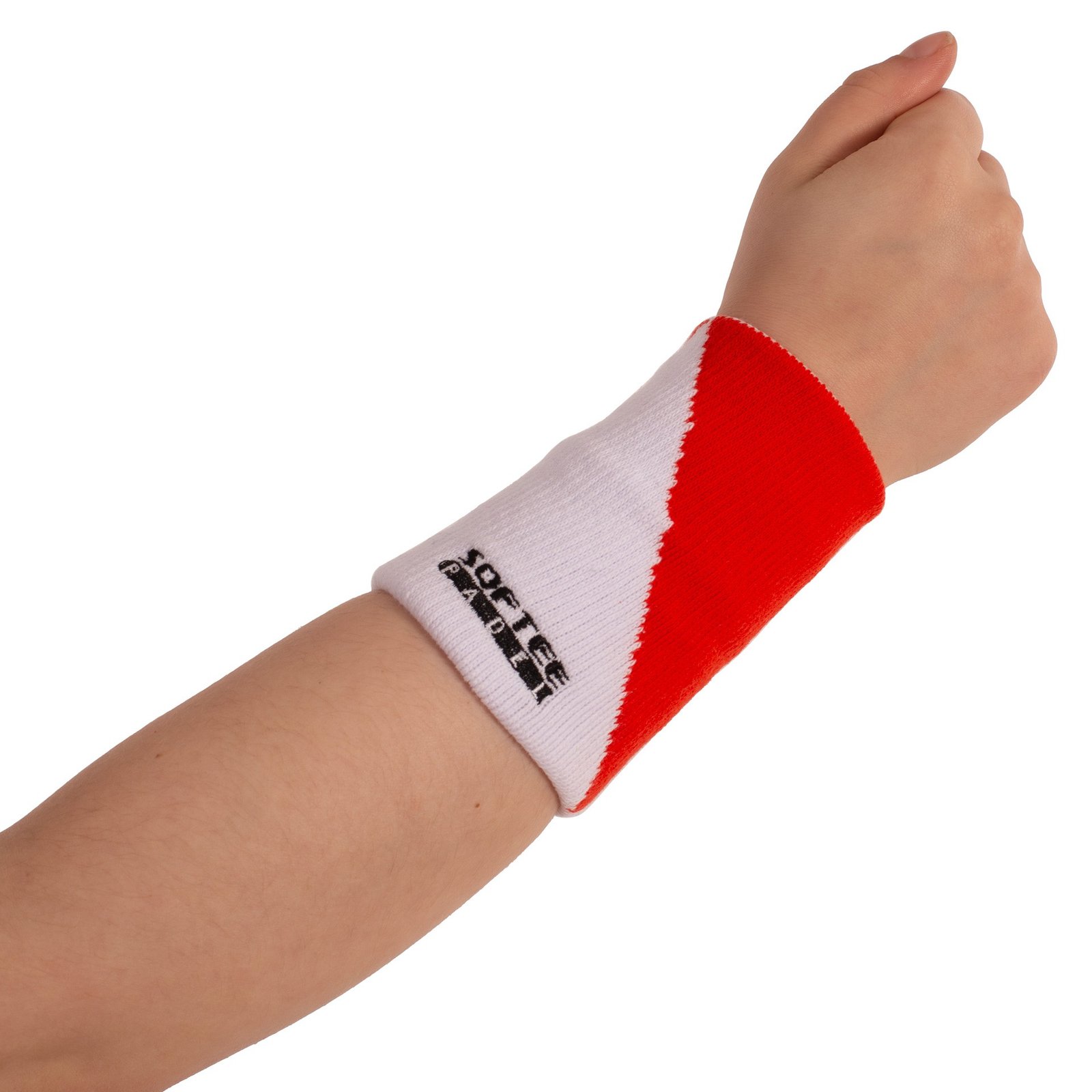 muñequera ancha softee padel balance blanco rojo