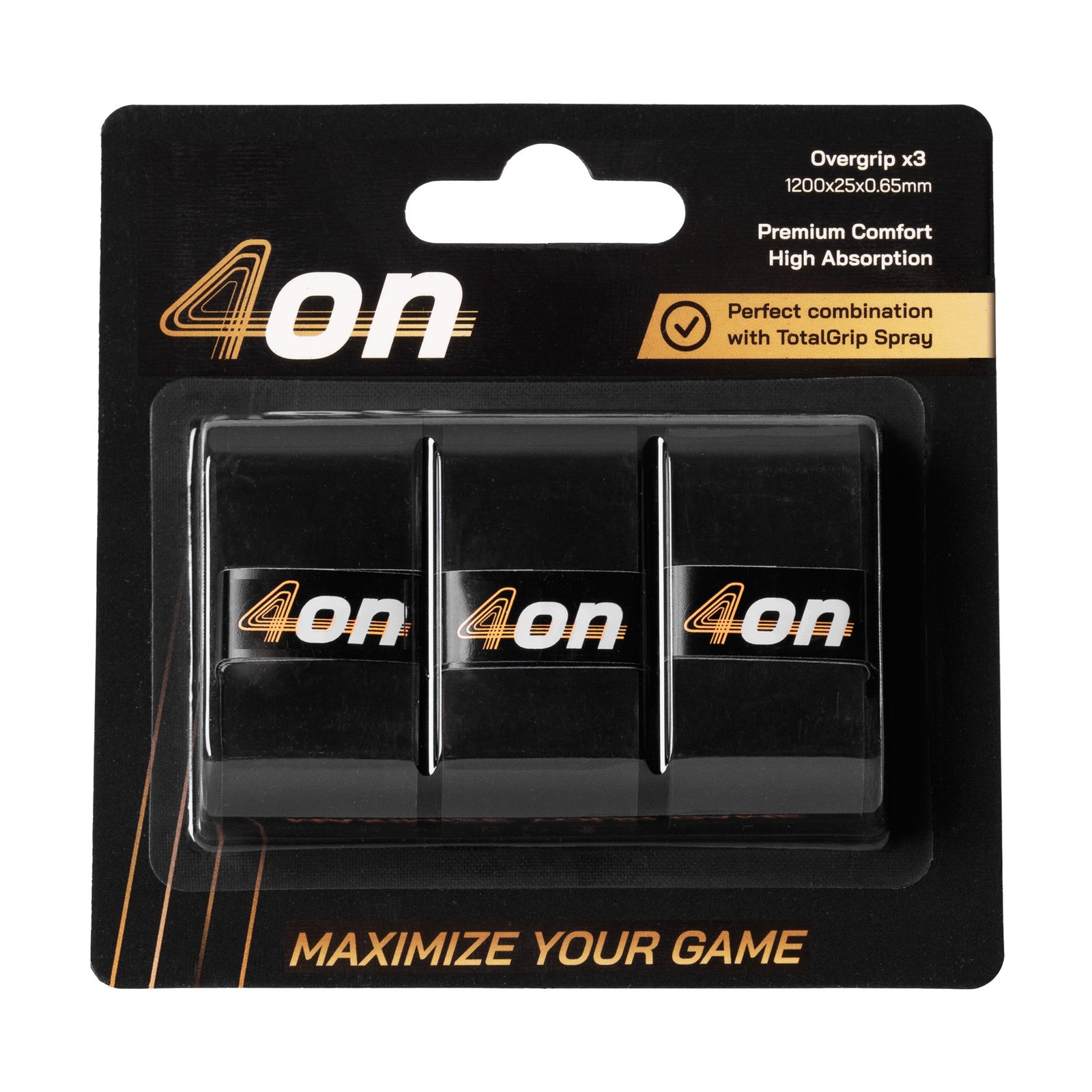 overgrip negro 4on premium comfort – 3 piezas 2