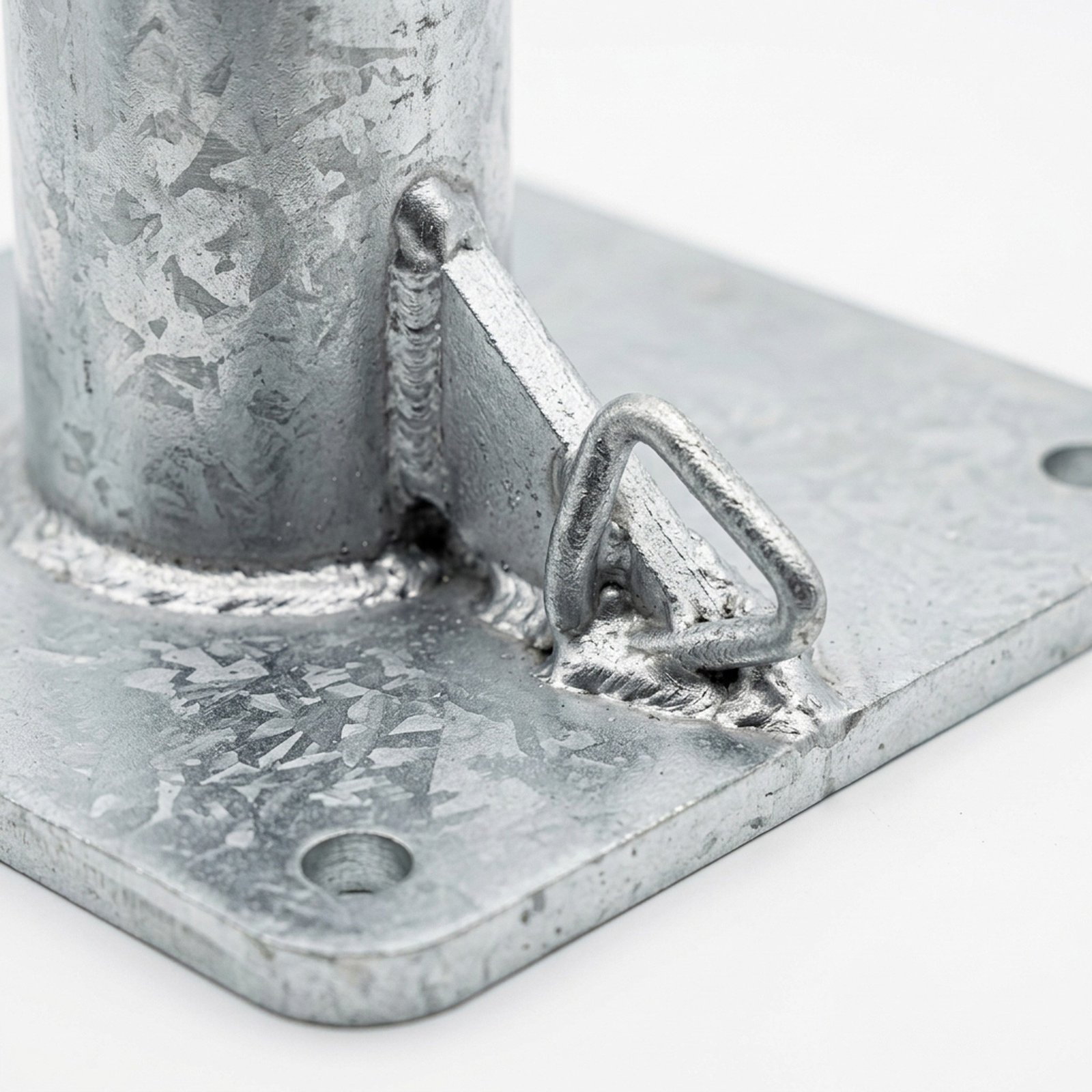 poste metálico galvanizado 6m para red protección con pletina para atornillar 3