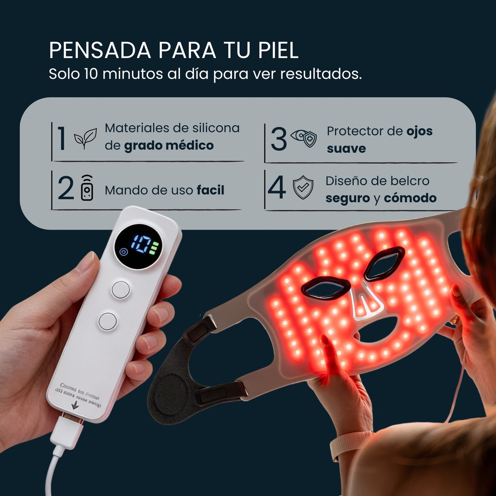 máscara de luz roja – redinn mask 4